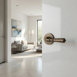 Manilla Roseta Tánger Bronce Envejecido Sobre Puerta