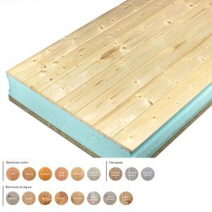PANEL SANDWICH FRISO ABETO LASUR CASTAÑO