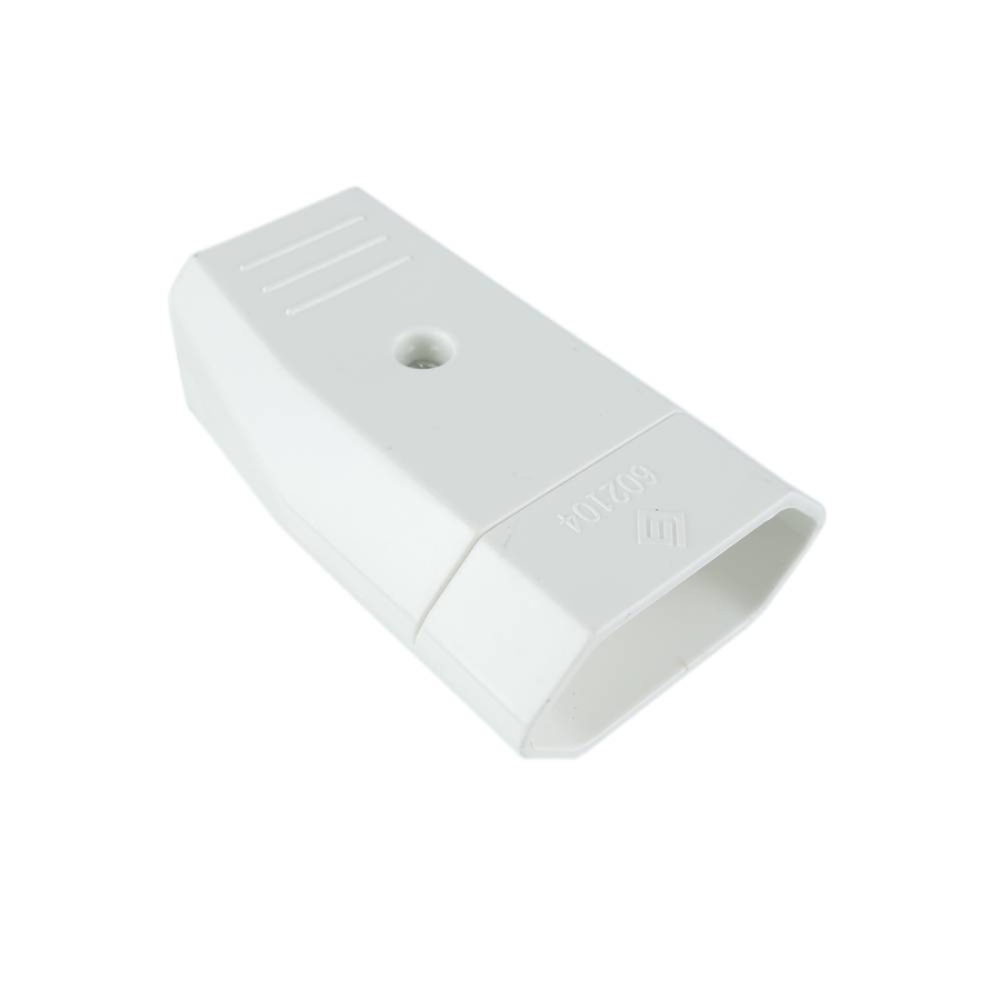 clavija enchufe plana blanca hembra