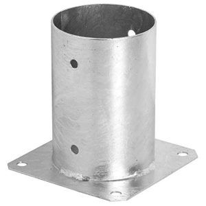 soporte para poste de madera redondo