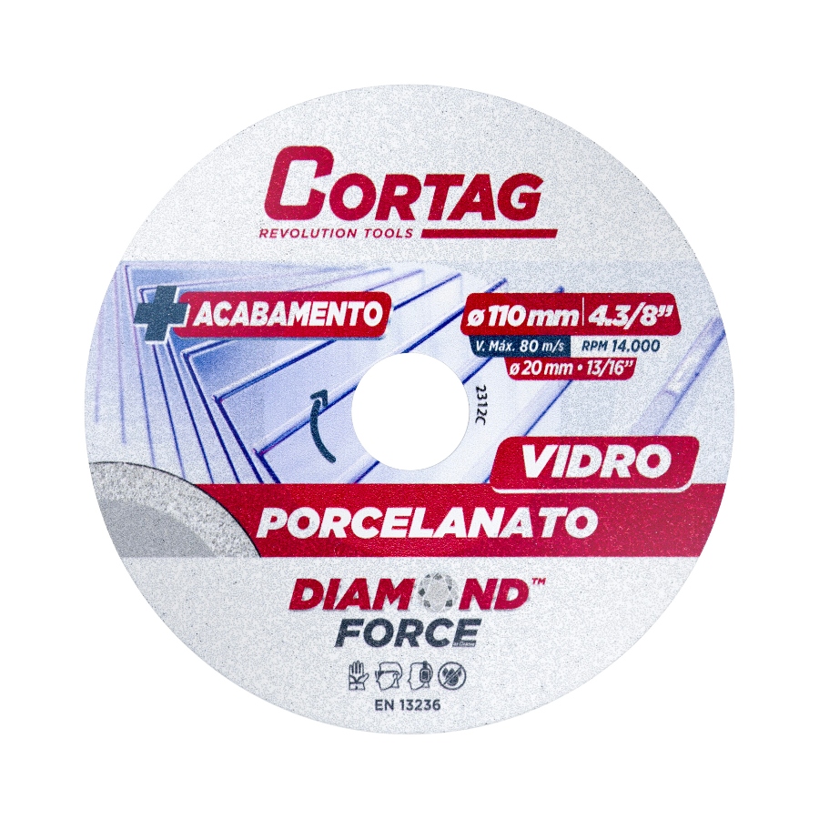 Disco Porcelanato Vidro